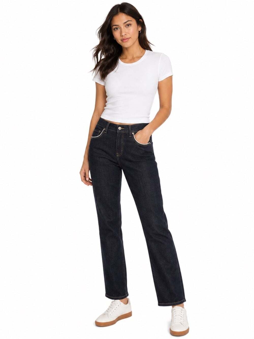 Bianca Nygard Black Skinny Jeans With Crystals Petite Size 6 - Picture 1 of 16